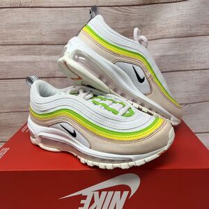 Nike Air Max 97 "Feel Love" White Pearl Pink Green Women's NEW FD0870-100 No Lid